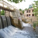 The water in Shaw’s Creek was originally harnessed in 1881 to power Beaver Knitting Mills, the first industry to occupy the building. Photo by Pete Paterson.
