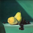 Sandy Bogert Pears oil on canvas, 12" x 12"