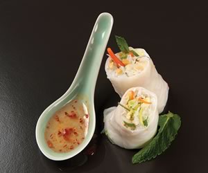 Thai Dipping Sauce and Vegetarian Thai Spring Rolls
