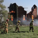 It took only minutes for fire to destroy this farmhouse on Hwy. 24, north of Horning’s Mills, as documented by photographer Harold Whyte.