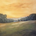 Virginia May ~ Gold Sky – Caledon 18" x 18" acrylic