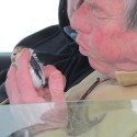 Determining fat reserves under the breast feathers.