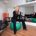 Sandy Irwin in her Orangeville studio: “Business professionals wanted more of a workout than their aerobic classes offered.” Photo by Rosemary Hasner / Black Dog Creative Arts.