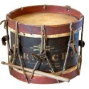 This young man’s drum, ca 1860s, was manufactured by Jonathon Ritchon of Marsville, son of the village shoemaker, for Leonard Allan, son of the village weaver. Photo by Pete Paterson.