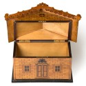 Alexander Cooper constructed this parquetry “cottage” box. Originally from Belwood, the painter and decorator relocated his home and trade to Orangeville in 1900. Photo by Pete Paterson.