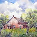 House on 50, 10" x 14" ~ Douglas Brown