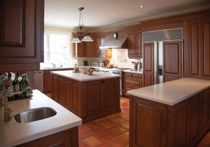The roomy kitchen is an ideal cooking area with everything for preparation at arm’s length from the centre island.