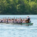 At the recent regatta, the Outer Harbour team removed their craft’s dragon head for a marathon involving three tight turns. Photo by Pete Paterson.