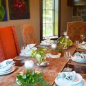 On the inside, the home is an eclectic mélange of whatever makes the owners happy.