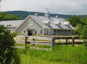 An 8-stall barn and arena in Collingwood. Photo by Pete Paterson.