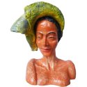 Rosalinde Baumgartner Fascinator sculpture clay, slips and clear glaze 28 x 23 x 18"