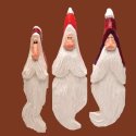 Shelf Santas, white pine, 5" to 6". Photo by Pete Paterson.