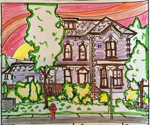 Colouring Contest, scenes from Erin Village — Win Your Own Copy Of Fantastic Cities! 