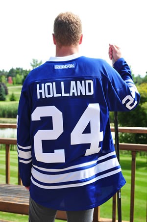 Peter Holland’s love of hockey translated into a passion for the Toronto Maple Leafs. Photo by James Jackson.