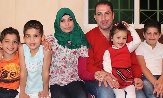 This Syrian refugee family is being sponsored by Project Safe Haven. Courtesy Project Safe Haven.