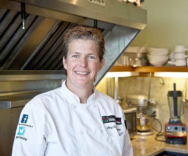 Chef Pam Fanjoy: “Cooking gives me energy. It’s why I need to be in the kitchen.” Photo by Pete Paterson.
