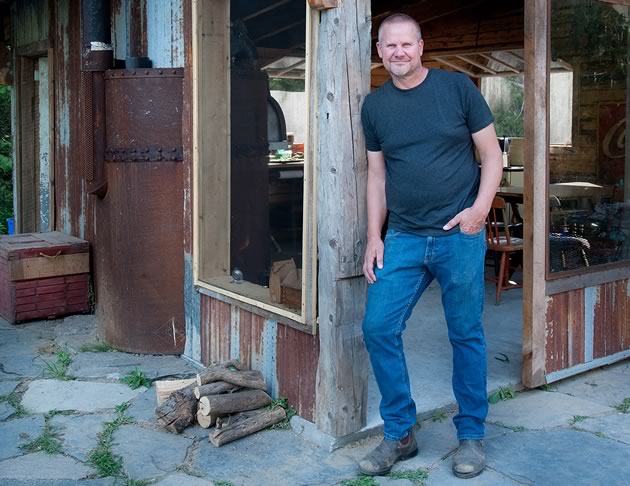 Furniture maker John Leenders on his farm in Erin. Photo by Rosemary Hasner / Black Dog Creative Arts.