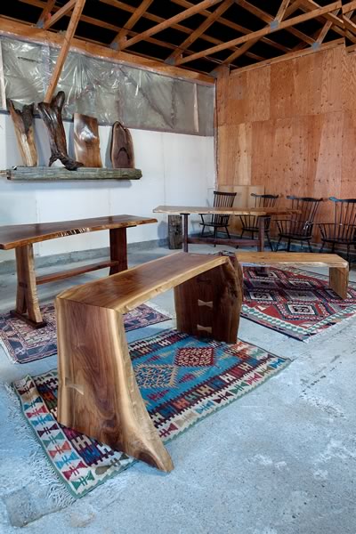 Hillsburgh furniture maker Hailey Livingstone’s work combines traditional craftsmanship with more modern live-edge tables. Photo by Rosemary Hasner / Black Dog Creative Arts.