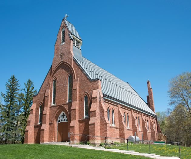 In Silver Creek, St Cornelius Church and the schoolhouse, since converted to a residence, are all that remain of the bustling village.