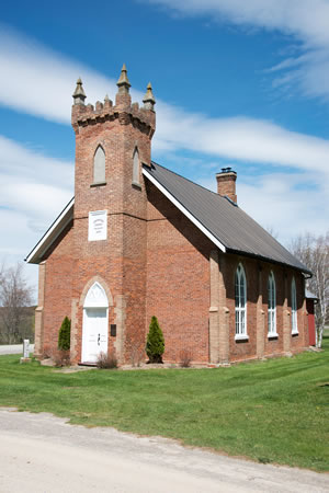 Only Ebenezer Church (c.1870) and cemetery still stand in Relessey. Photo by Pete Paterson.