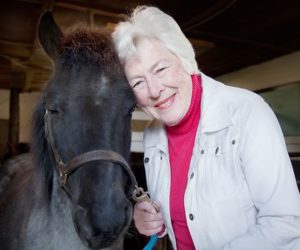 Family, ponies and a wide social circle keep the sparkle in Betty Burgoyne’s smile. Photo by Rosemary Hasner / Black Dog Creative Arts.