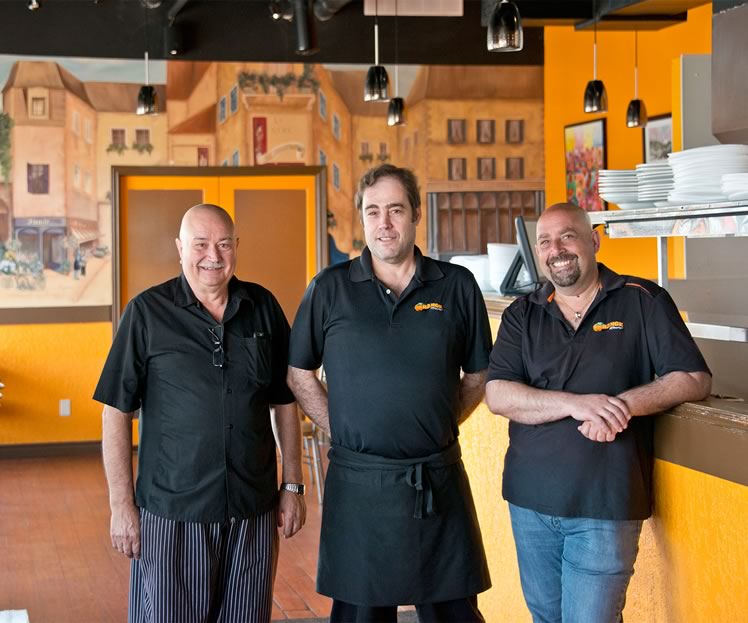 Chef Alfredo Ferrante, head chef Dominic Fezzuoglio and owner Nando Mellaci. Photo by Pete Paterson.