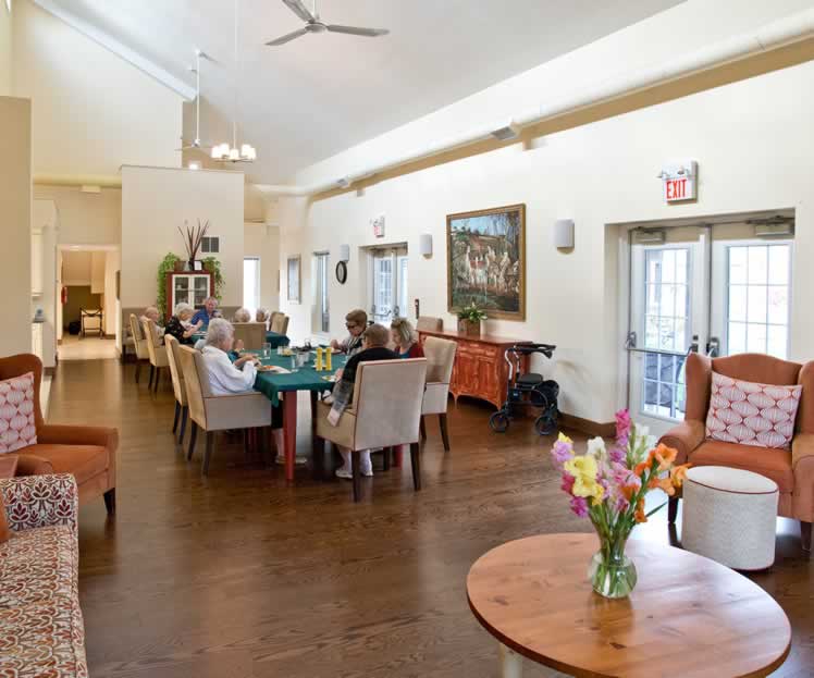 At Caledon’s bright and airy Abbeyfield House in Caledon East, residents gather for communal meals prepared by the live-in house manager. Photo by Pete Paterson.