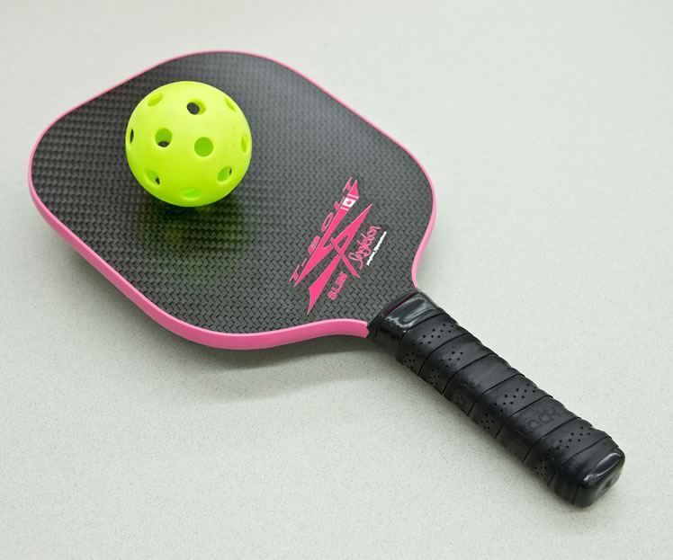 You’ll completely miss the ball until you get used to the shorthandled pickleball paddle. Photo by Pete Paterson.