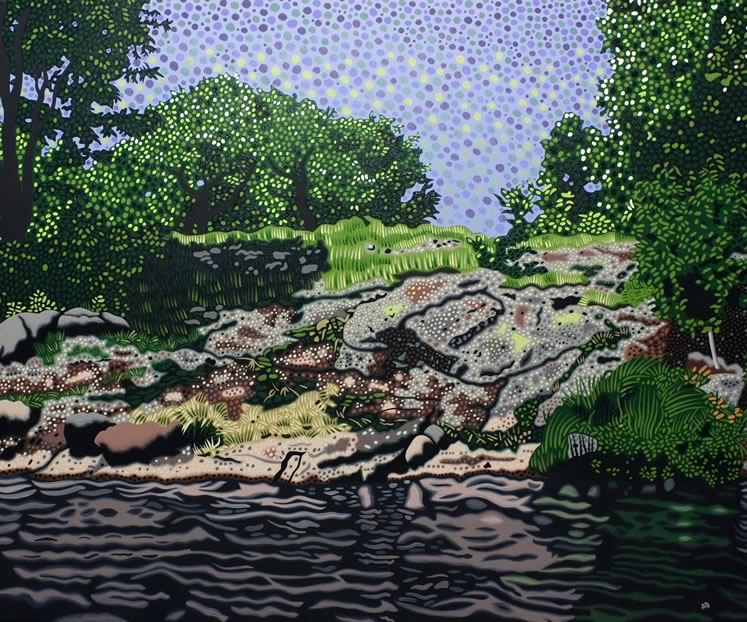 Between Lakes 36" x 48" Acrylic ~ by Adam De Witte