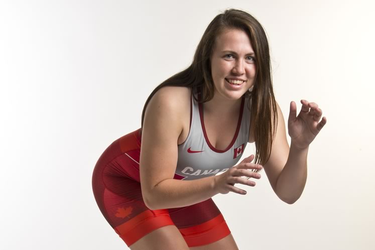 Wrestling Champ: Nicole French, 19, Albion. Photo by Pete Paterson.