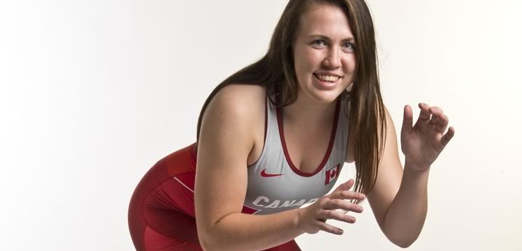 Wrestling Champ: Nicole French, 19, Albion. Photo by Pete Paterson.