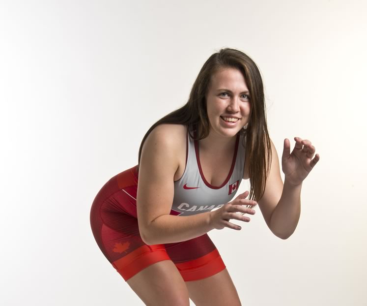 Wrestling Champ: Nicole French, 19, Albion. Photo by Pete Paterson.