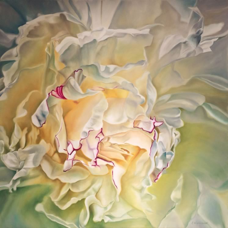 Spring Breeze (detail) 48" x 48" Oil on canvas ~ by Agata Wisniewski