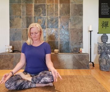 Sharon Edmonds set aside her jitters and now teaches her yoga classes using the Zoom app.