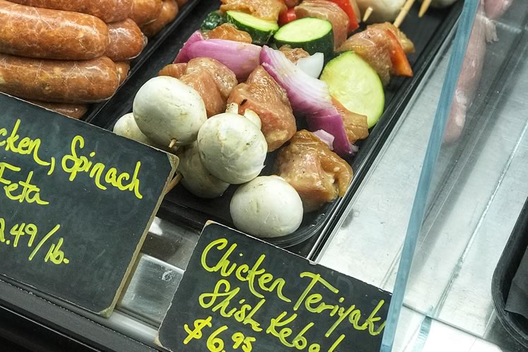 Chicken teriyaki skewers at Heatherlea Farm Shoppe. Photo courtesy Heatherlea Farm Shoppe.