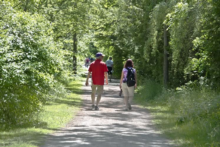 The Caledon Trailway was one of the many local trails that attracted an unusually high volume of hikers on the first warm, get-out-of-jail weekends this spring. Photo by Pete Paterson. 