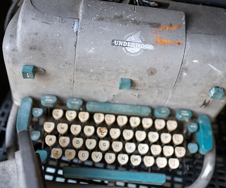 Underwood typewriter at Erin Auctions. Photo by James MacDonald.
