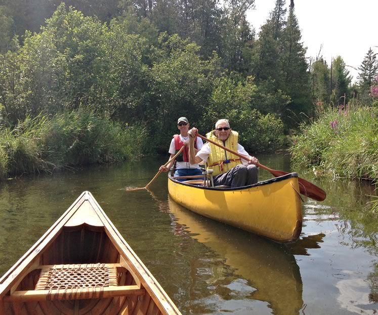 Angus and his father, John, paddled together at least once a month through every season for 21 years. Photo by Fred Webster.