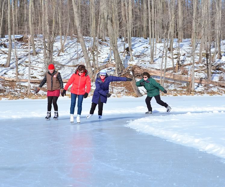 Ice Skating Outside In The Hills