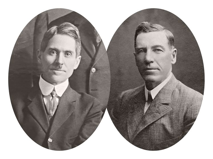 Duelling candidates Thomas Smith Hewson (left) and William Henry Riddell. Photo Courtesy Museum of Dufferin Archives.