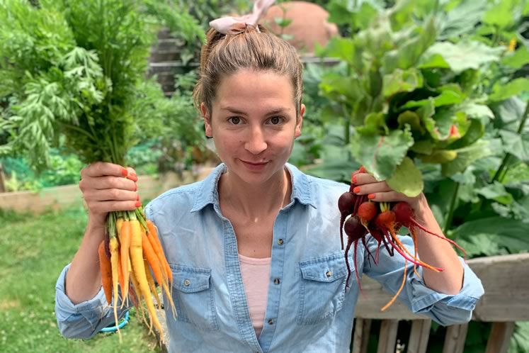 Amateur gardener Emily Quinton grows vegetables in her backyard and in the Alton Village Square community garden. Photo courtesy Emily Quinton.