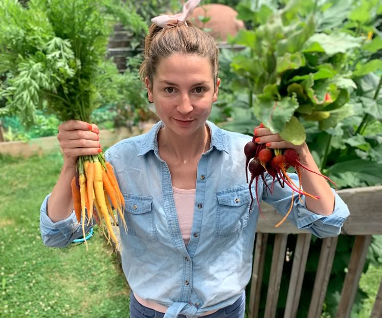 Amateur gardener Emily Quinton grows vegetables in her backyard and in the Alton Village Square community garden. Photo courtesy Emily Quinton.