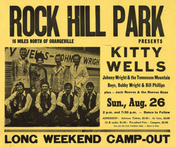 Kitty Wells and Conway Twitty were two of the many country music superstars who played at Rock Hill Park in its heyday. Photo Courtesy Museum of Dufferin Archives.