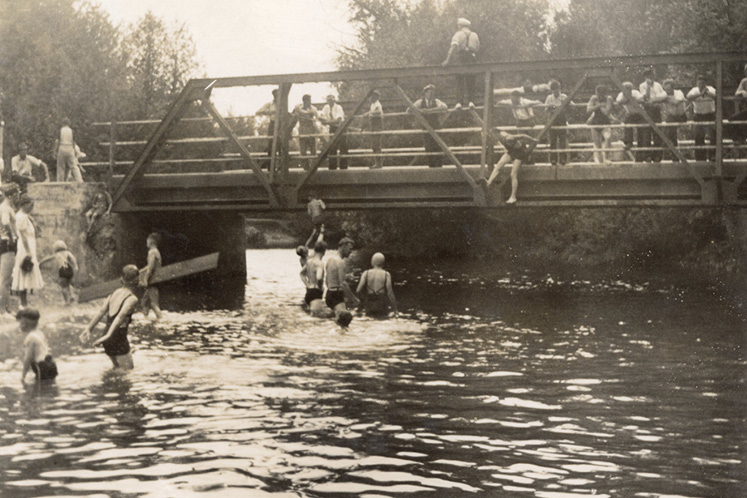 Woodside Lodge was a popular swimming spot in its heyday.