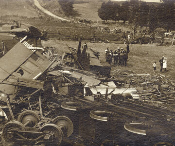 Train wreck at Horseshoe Curve, Caledon - In The Hills Magazine