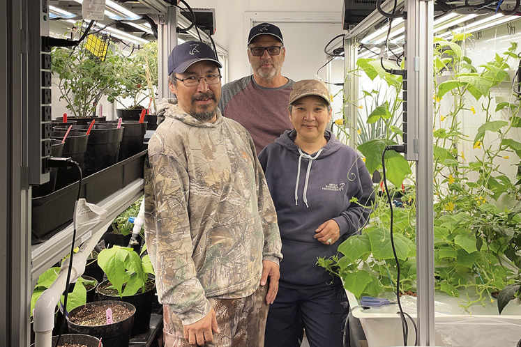 Inside the grow pod at Gjoa Haven