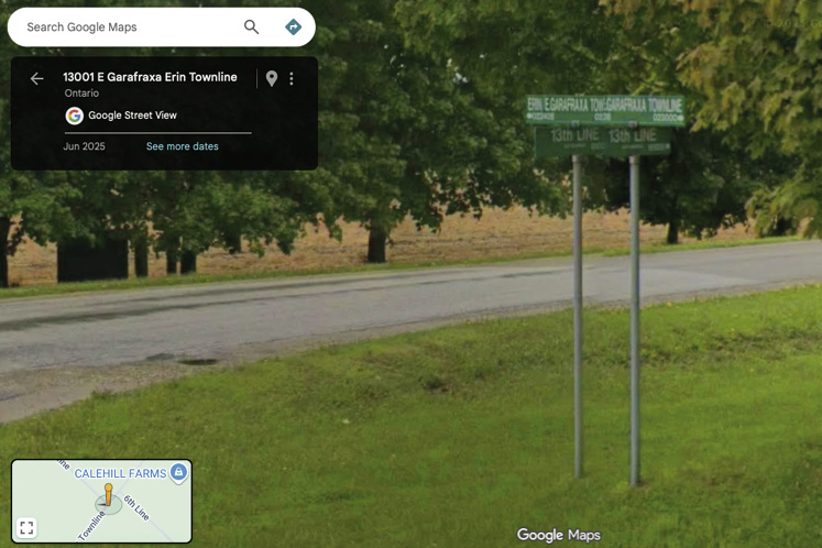 mono ontario google maps wrong