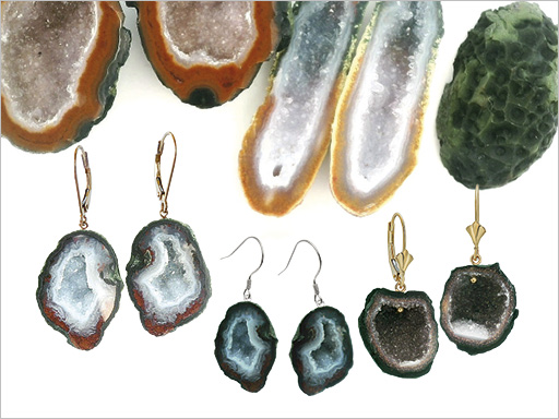 geode earrings