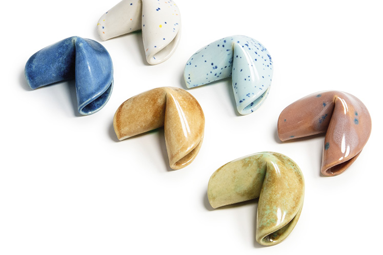 ceramic fortune cookies